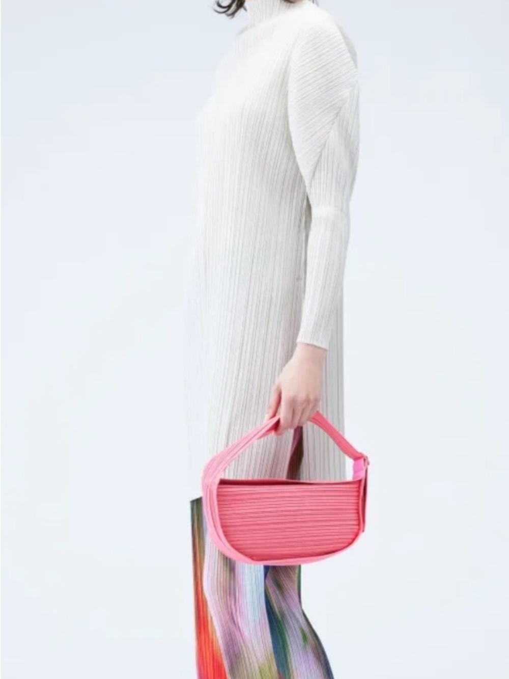 Issey Miyake PLEATS PLEASE HALF MOON BAG Pink - Sold Out!